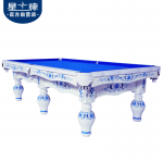 星牌中式钢库台球桌XW8101-9A 定制青花瓷家用桌球台