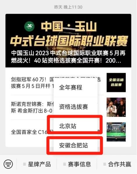“中国·玉山2023中式台球国际精英赛 全国资格选拔赛”报名须知